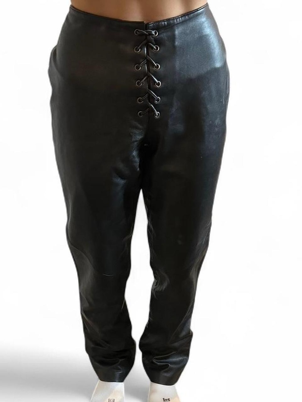 Hugo Buscati Black Leather Trousers